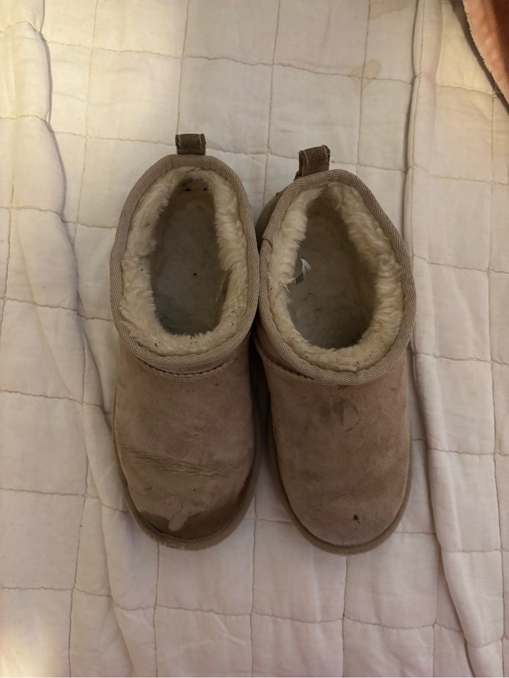 UGG Women's Classic Plush-Lined Slip-On Ankle Booties in Light Brown